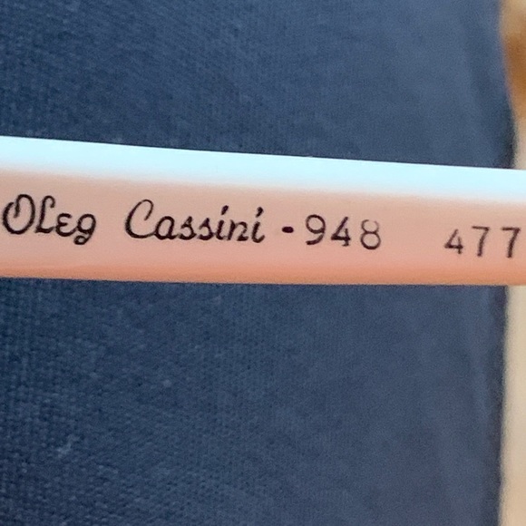 Vtg Oleg Cassini 948 477 White Pearl sunglasses - Picture 6 of 10